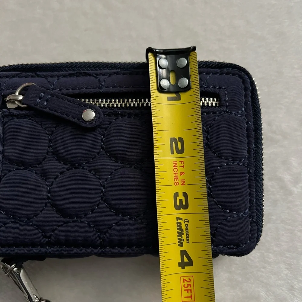 Vera Bradley Quilted Navy Blue Wristlet, NWOT
